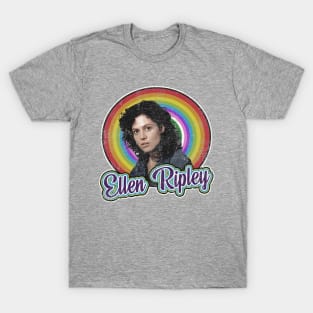 Ellen Ripley played by Sigourney Weaver  in the Alien movie franchise - distressed and faded T-Shirt